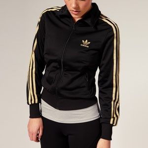 ADIDAS Black and Gold Track Jacket